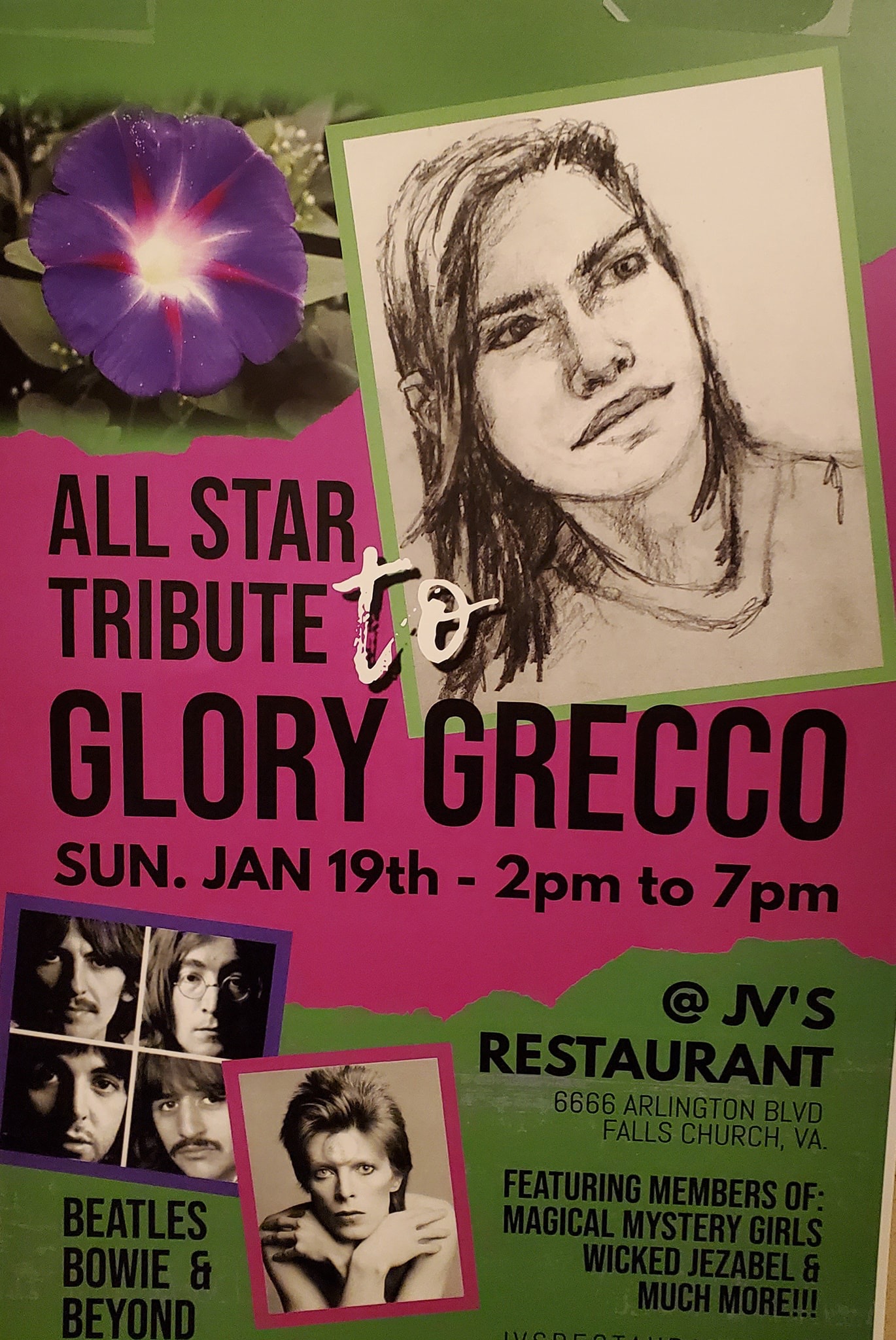 Glory Grecco Tribute Flyer